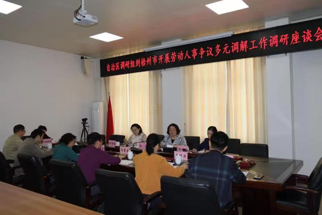 自治區(qū)聯(lián)合調(diào)研組赴我市調(diào)研勞動(dòng)人事爭(zhēng)議多元調(diào)解工作