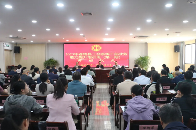 蒼梧縣總工會(huì)舉辦2025年蒼梧縣工會(huì)系統(tǒng)干部業(yè)務(wù)能力提升培訓(xùn)班（第一期）
