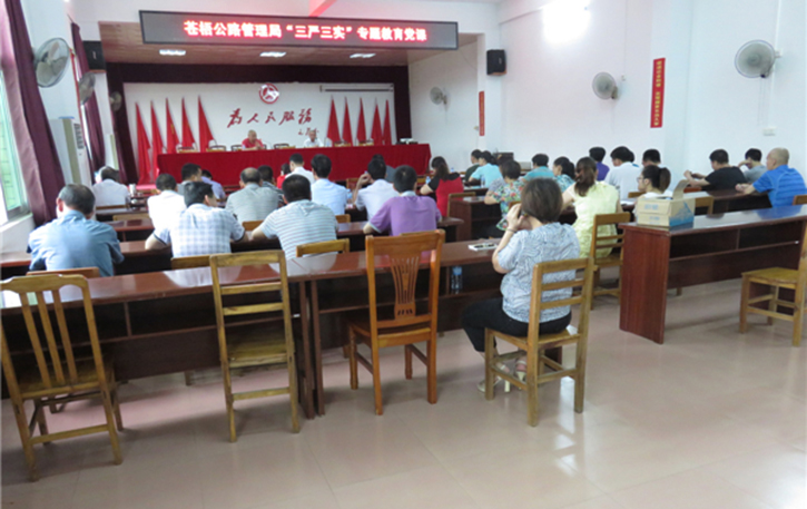 蒼梧公路管理局召開“三嚴(yán)三實”專題教育黨課